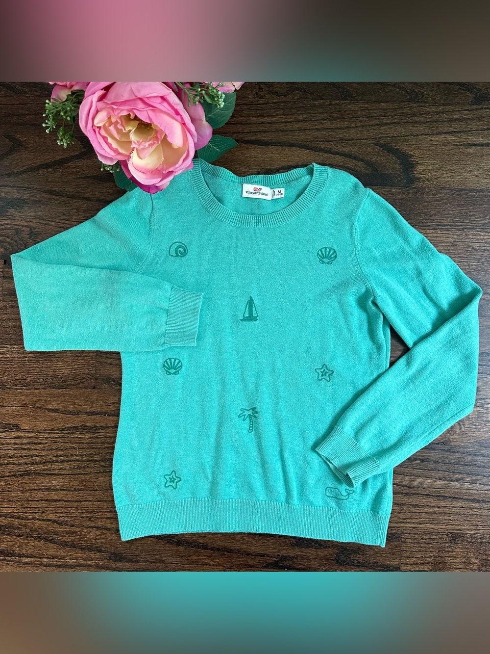 Vineyard Vines embroidered sweater, size M/10-12